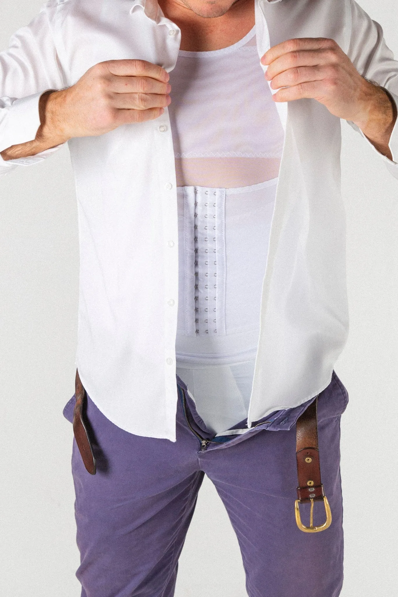 MEN'S SCULPTING TOP WITH WAIST TRAINER