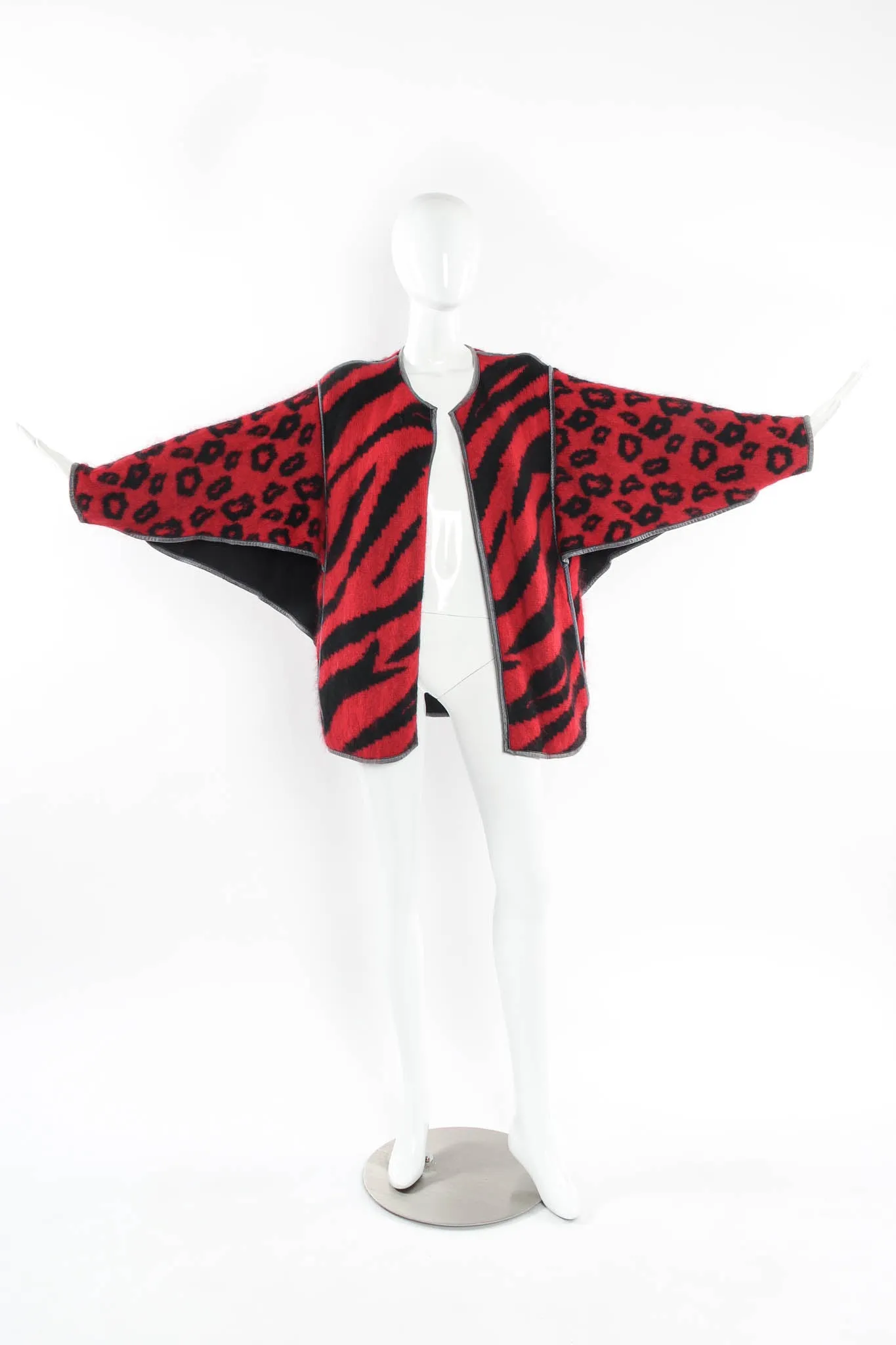 Mixed Animal Print Mohair Sweater