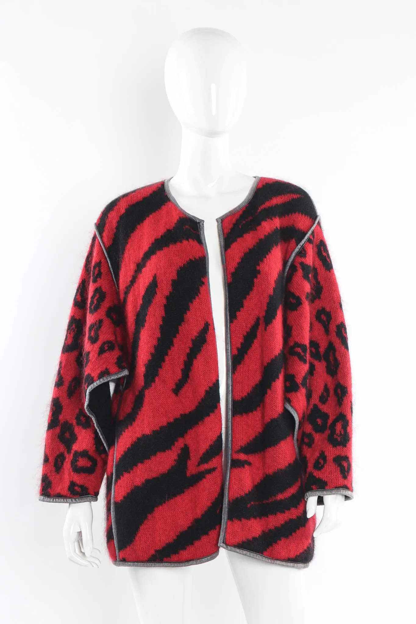 Mixed Animal Print Mohair Sweater