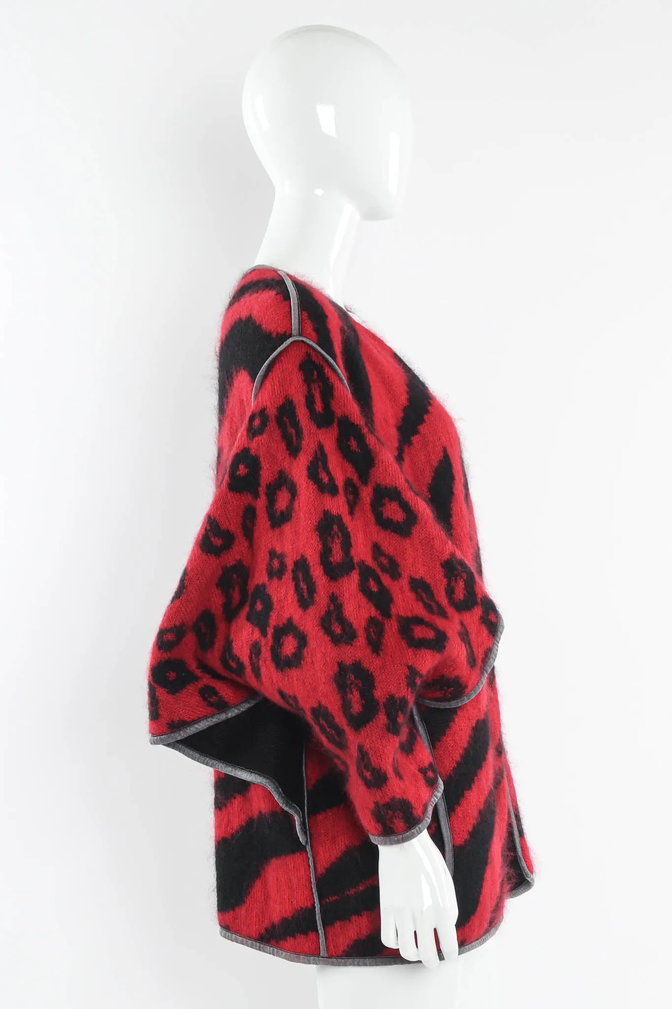 Mixed Animal Print Mohair Sweater