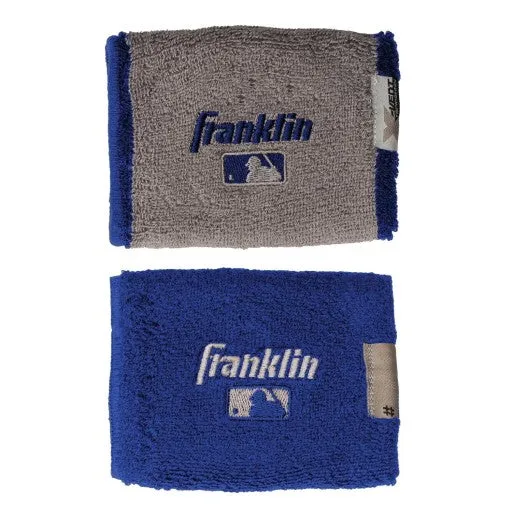 Muñequeras Franklin 4 in MLB X-Vent Reversible Azul Rey Gris