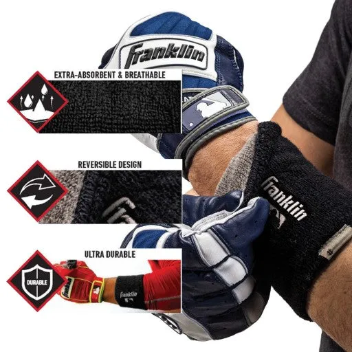 Muñequeras Franklin 4 in MLB X-Vent Reversible Rojo Gris