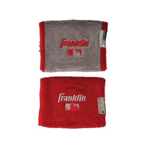 Muñequeras Franklin 4 in MLB X-Vent Reversible Rojo Gris