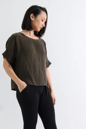 Natalie Busby Olive Cupro T-Shirt