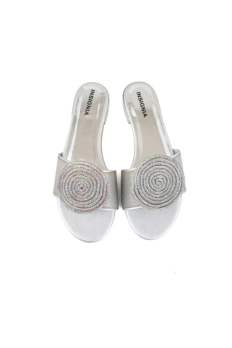 Party Wear Slip On I29265-Silver