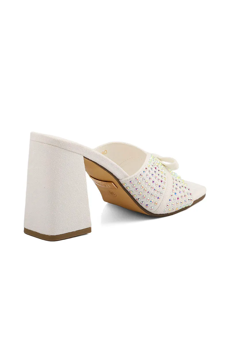 Party Wear Slip On I29280-White