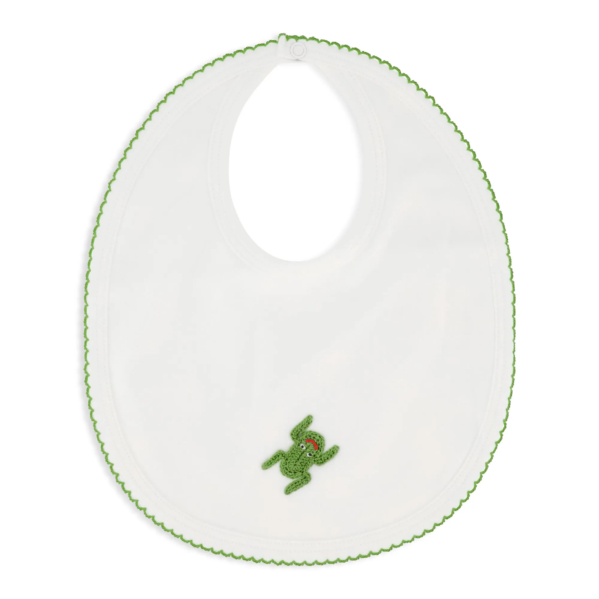 Pima & Terry Bib/Burp Set -- Frog