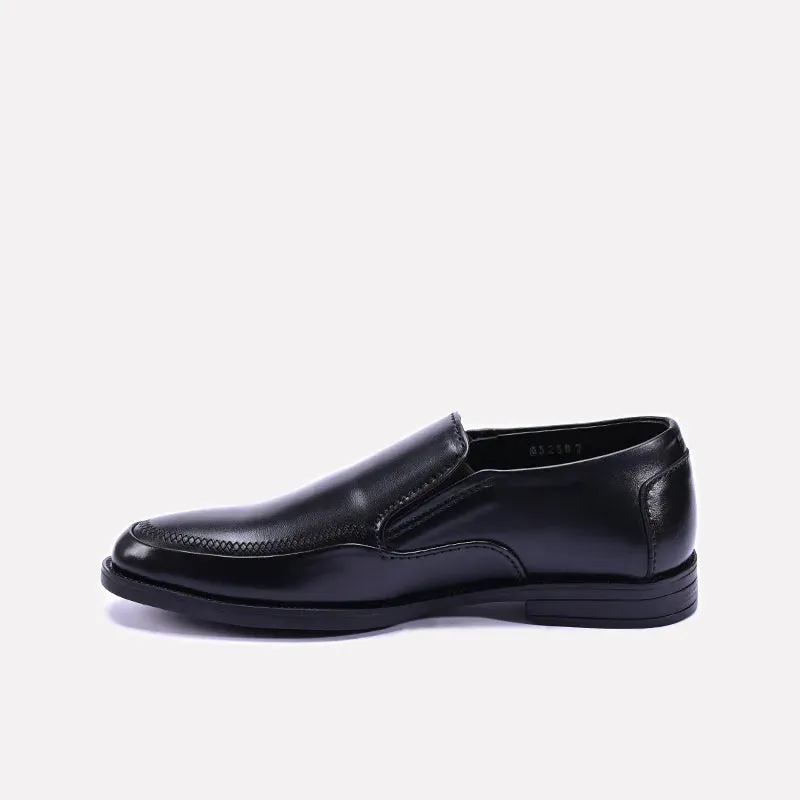 Pioneer Black Slip On Formal Shoes 0111186