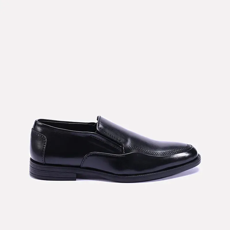 Pioneer Black Slip On Formal Shoes 0111186