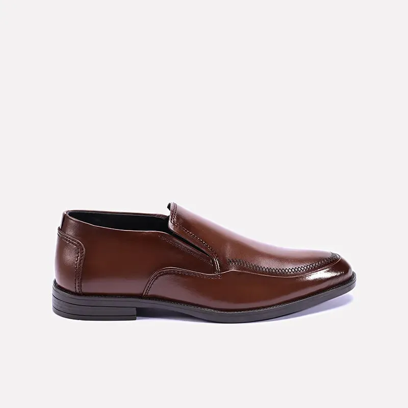 Pioneer Brown Slip On Formal Shoes 0111186
