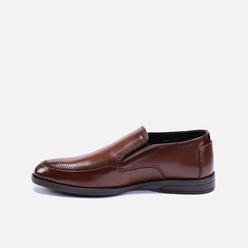 Pioneer Brown Slip On Formal Shoes 0111186