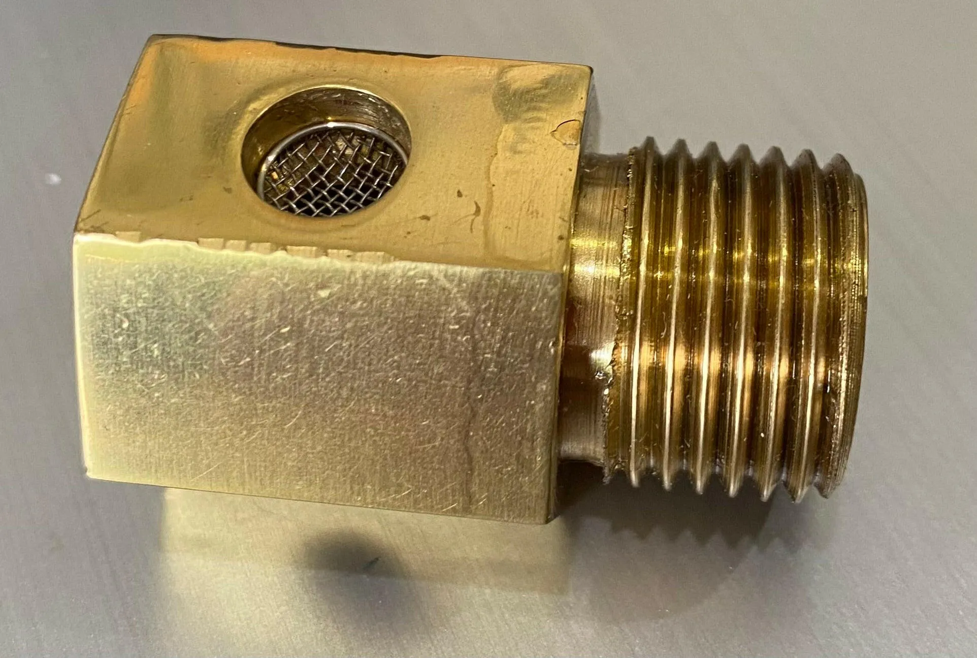 Polished Brass Hex Tank Vent 1/2"