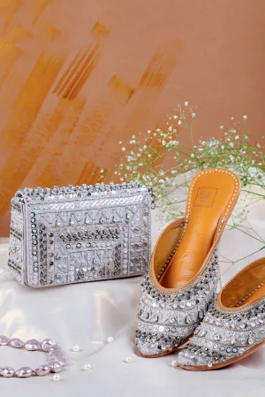 Rooh Open-Back Juttis & Handbag Combo