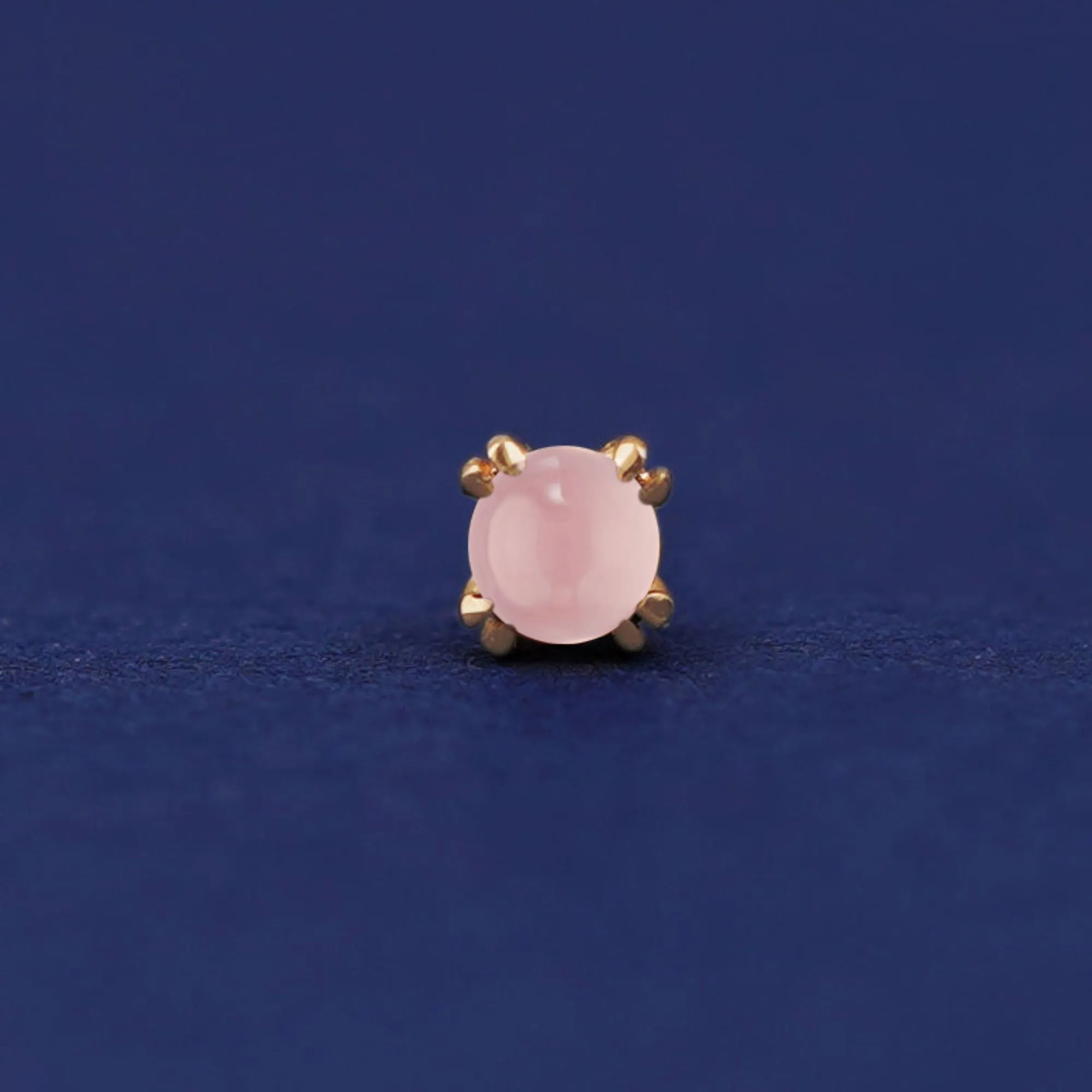 Rose Quartz Flatback Piercing