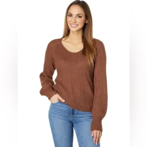 Saltwater Luxe Women Rickie Soft Sweater Spice Caramel Brown, Size  S