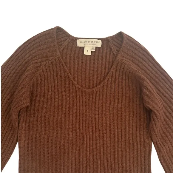 Saltwater Luxe Women Rickie Soft Sweater Spice Caramel Brown, Size  S