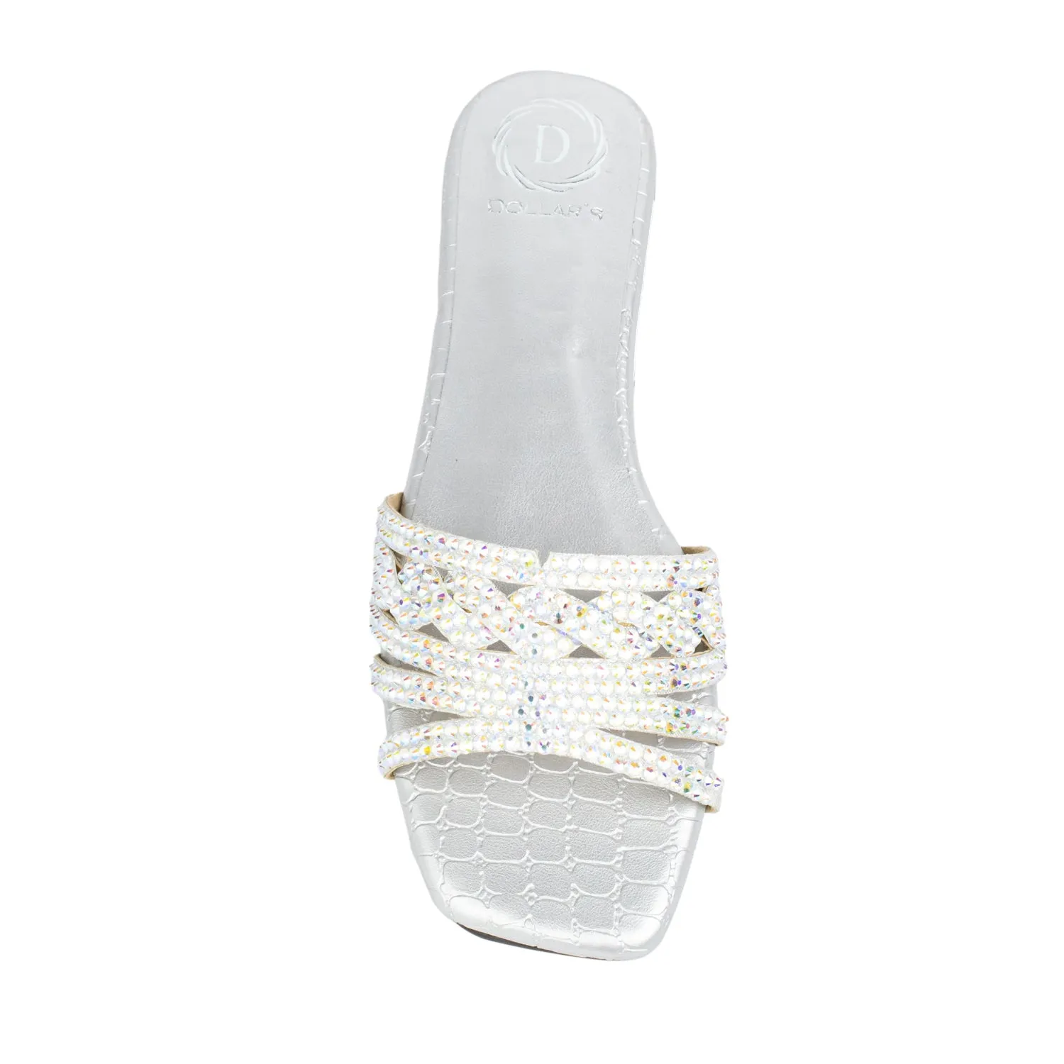 Salwa Flats S84F - Glitter Silver
