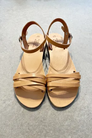 SANTORINI GREEK LEATHER SANDAL NATURAL