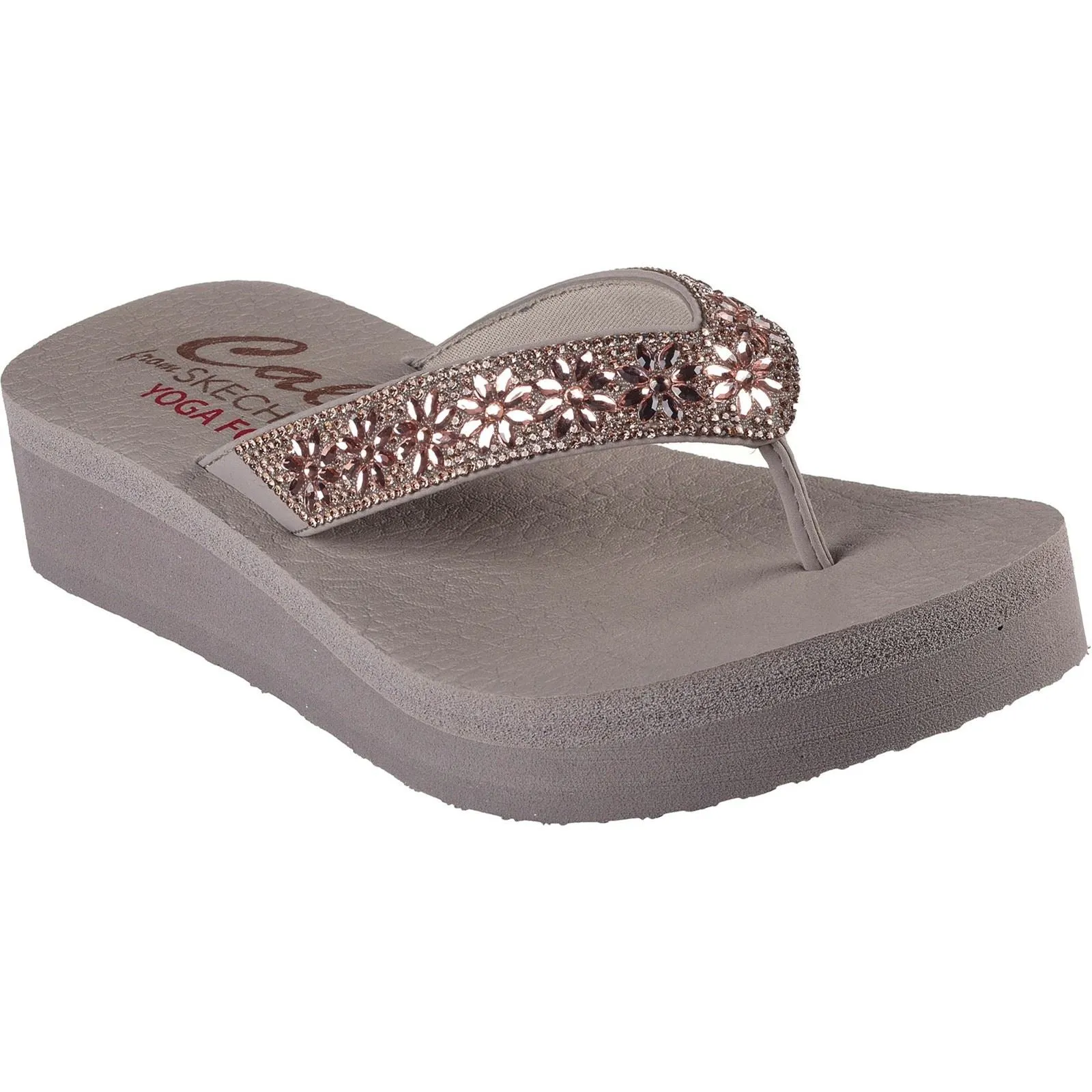 Skechers Women Sandal - Vinyasa - Wild Daisies in Taupe, 3-8 - GAR119638