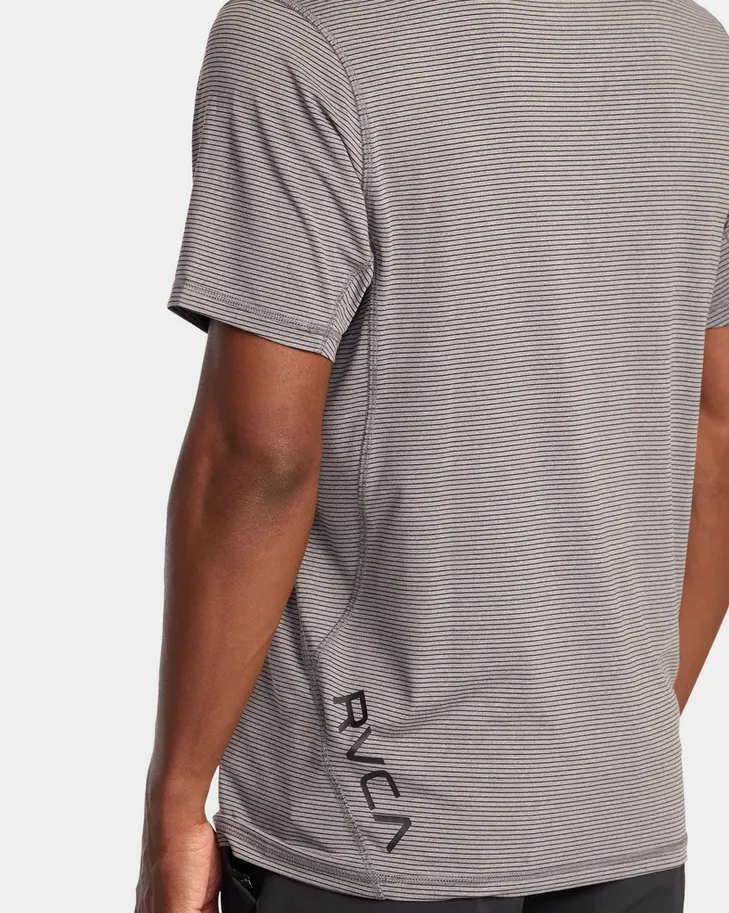SPORT VENT POLO - HEATHER GREY STRIPE