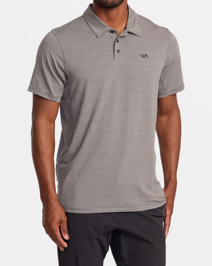 SPORT VENT POLO - HEATHER GREY STRIPE