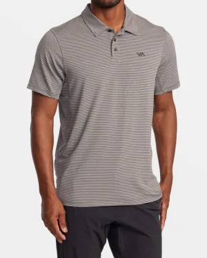 SPORT VENT POLO - HEATHER GREY STRIPE