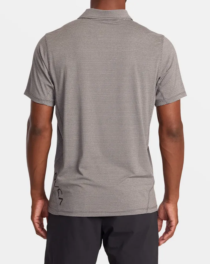 SPORT VENT POLO - HEATHER GREY STRIPE