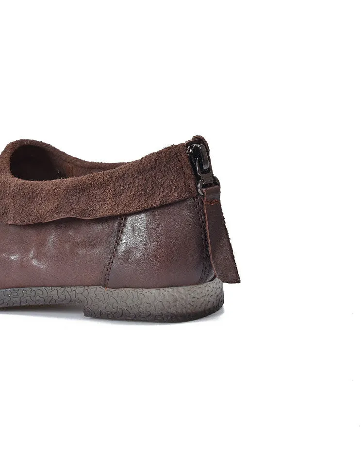 Spring Round Toe Soft Sole Retro Flat Boots