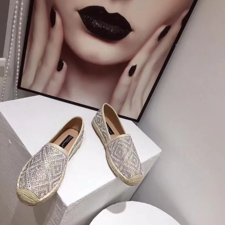 Square Embellishment Rope Flats
