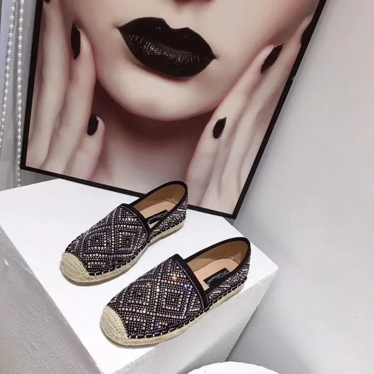 Square Embellishment Rope Flats