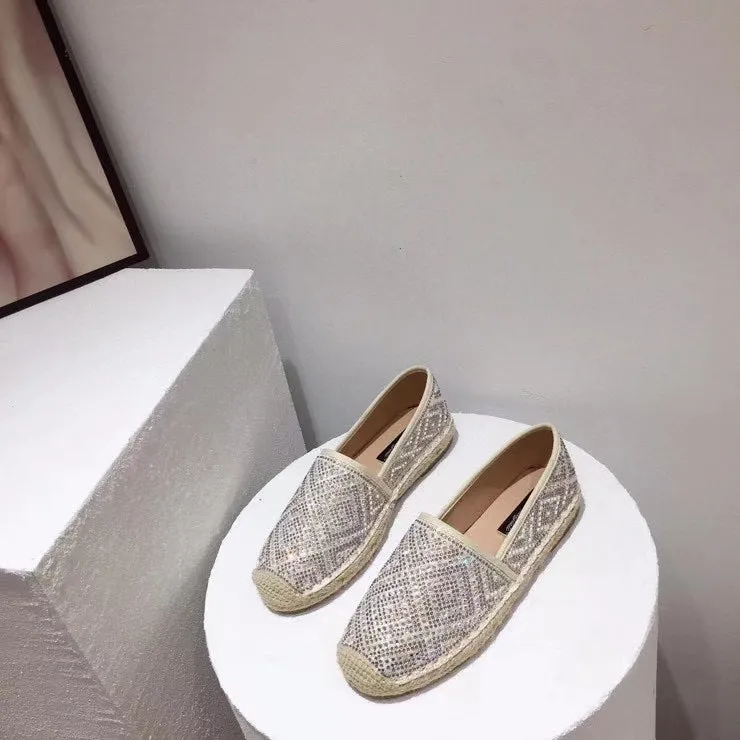 Square Embellishment Rope Flats