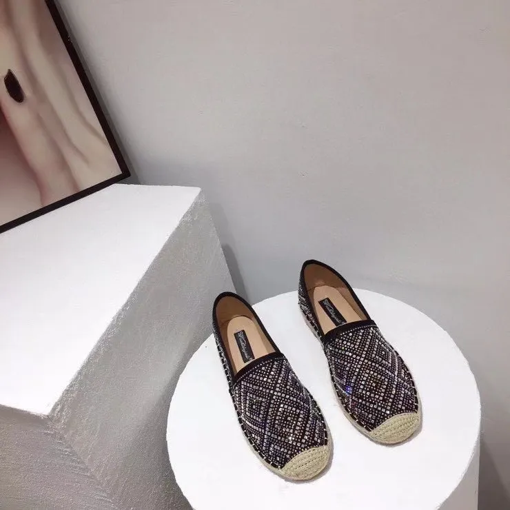 Square Embellishment Rope Flats
