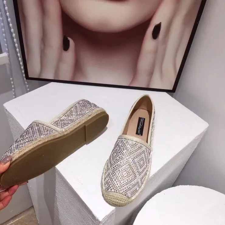 Square Embellishment Rope Flats
