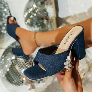 Square Toe High Heel Sandals