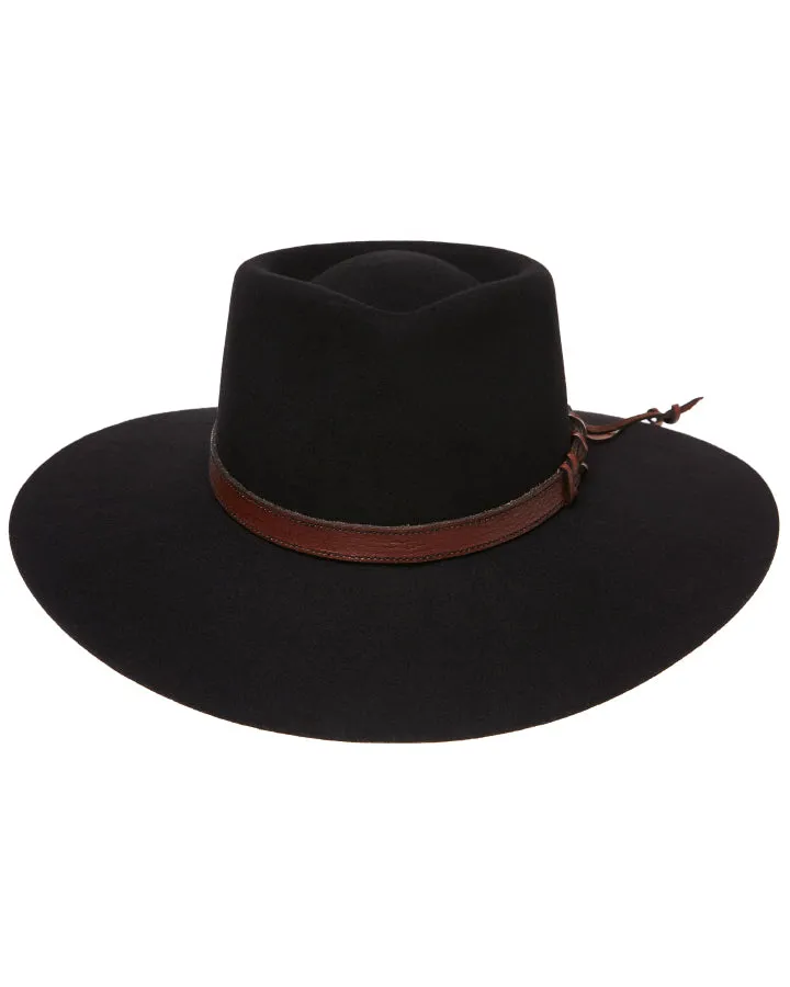 Statesman Big Australian Wool Felt Hat Black
