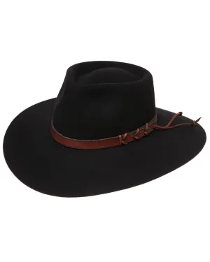 Statesman Big Australian Wool Felt Hat Black