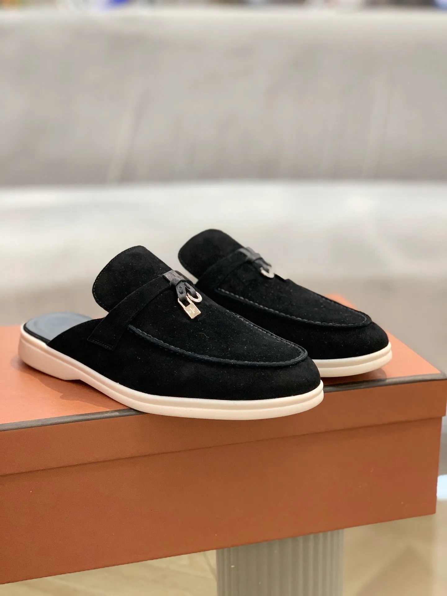 Suede Mules