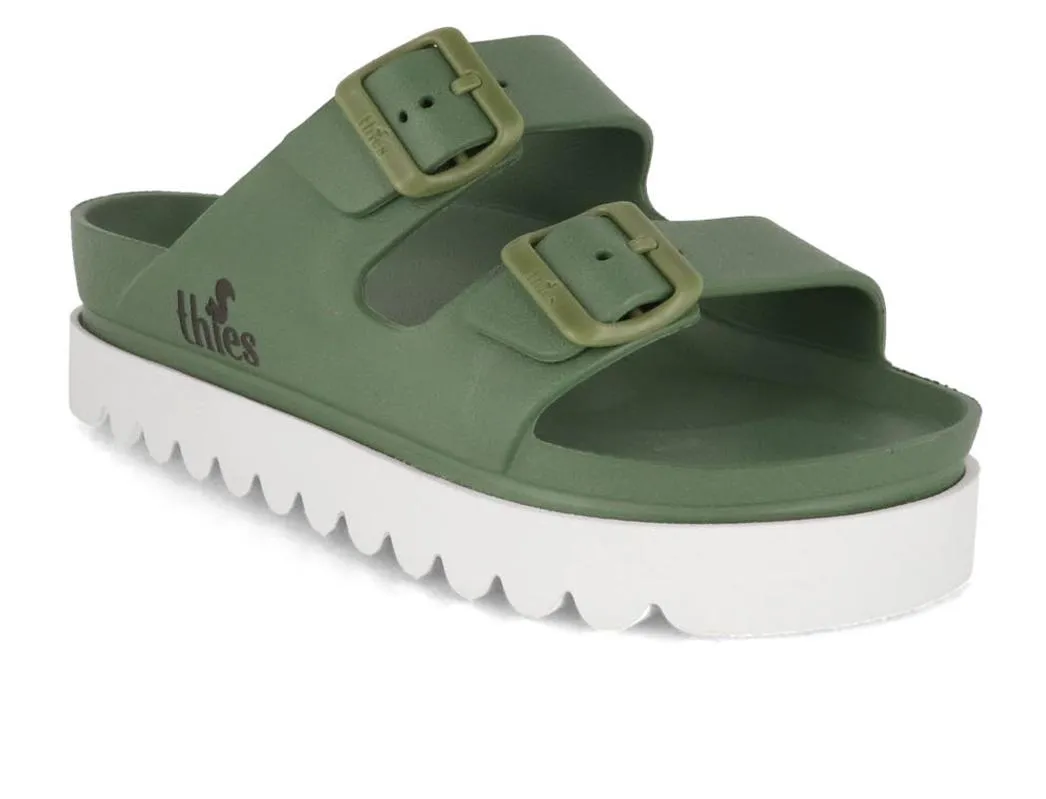 Thies Women Eco 'Platform Sandals', khaki