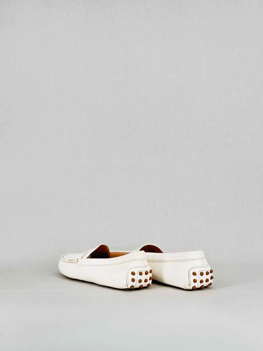 TOD'S Gommino White Loafers 35.5