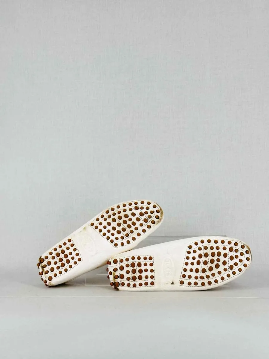 TOD'S Gommino White Loafers 35.5