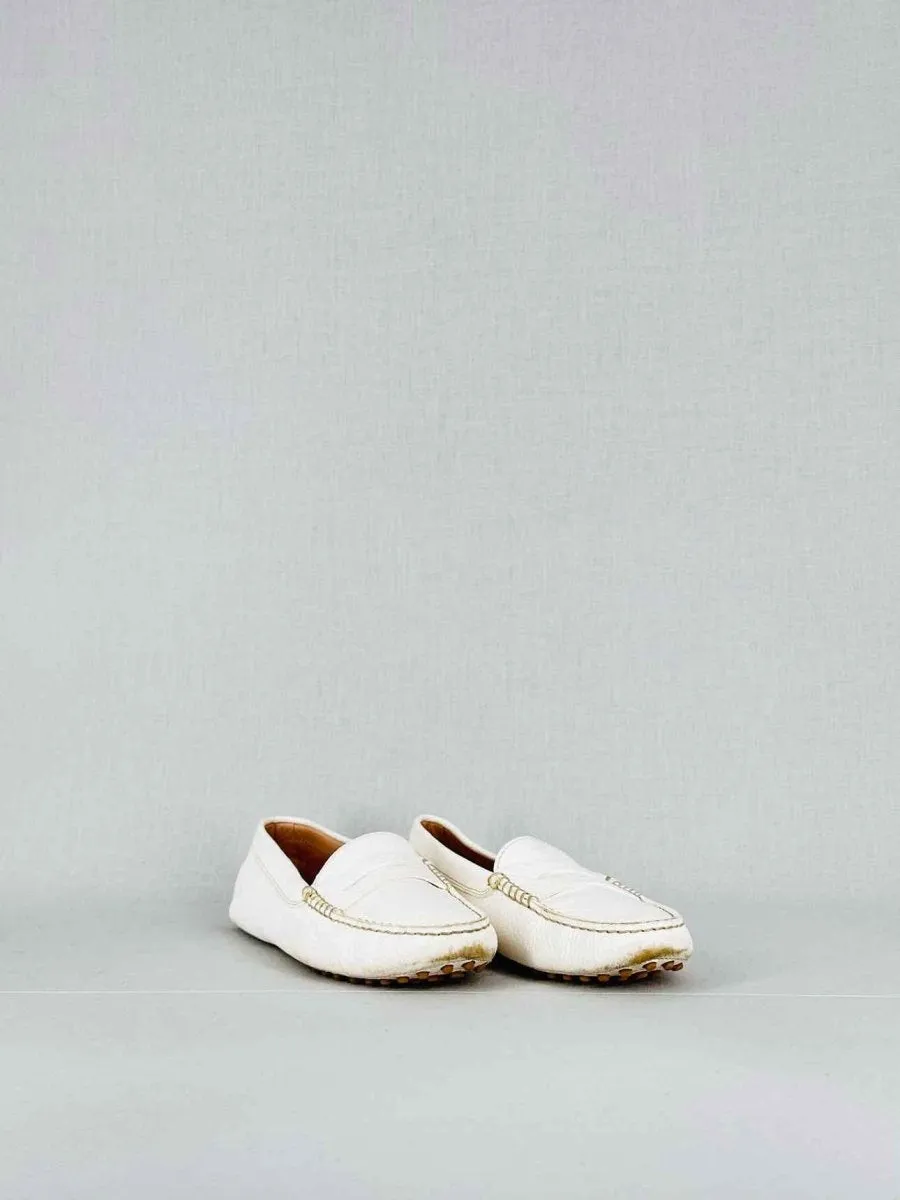 TOD'S Gommino White Loafers 35.5