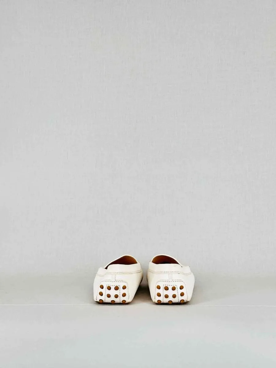 TOD'S Gommino White Loafers 35.5