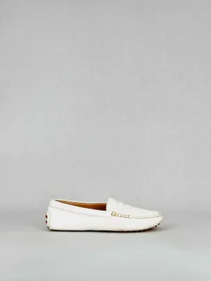 TOD'S Gommino White Loafers 35.5