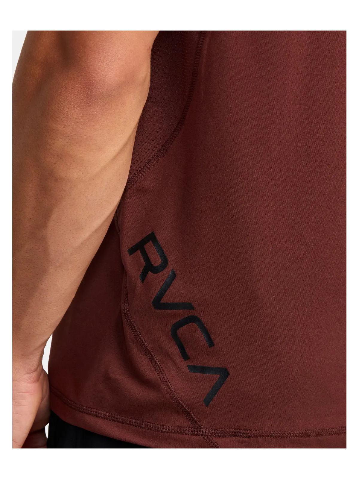 Top RVCA Sport Vent Sl brązowy