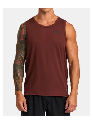 Top RVCA Sport Vent Sl brązowy