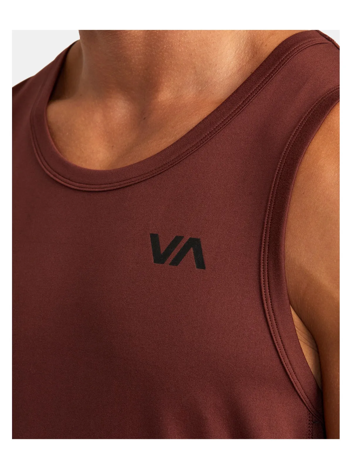 Top RVCA Sport Vent Sl brązowy