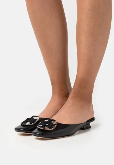 TORY BURCH PATOS LOGO KITTEN HEEL MULES