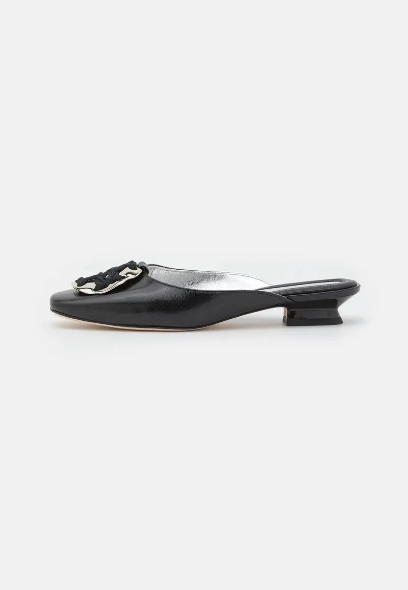 TORY BURCH PATOS LOGO KITTEN HEEL MULES