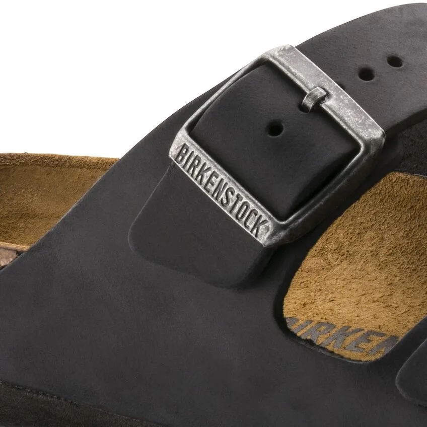 UNISEX BIRKENSTOCK ARIZONA OILED LEATHER | BLACK