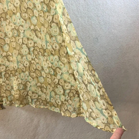 VTG Jones New York Women 100% Silk Maxi Skirt Sz 12 Y2K 90s Fairy Flowy Cottage